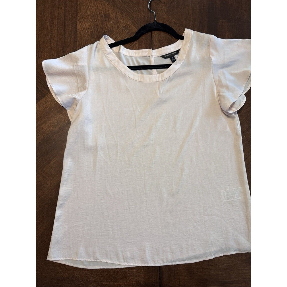 Banana Republic Women Silky Top Blouse Pale Pink Size Medium